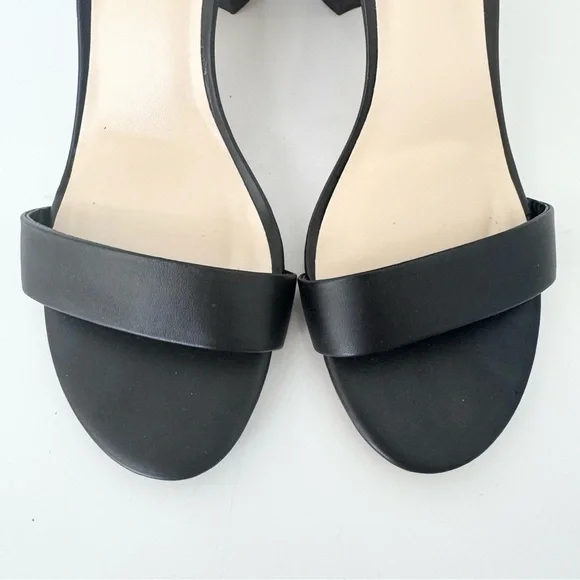 Nine West Sandy Black Ankle Strap Block Heel Sandals Size 8.5 - Picture 6 of 9
